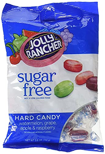 Jolly Rancher Sugar Free Hard Candy, Assorted Flavors, 3.6-ounce Bags (Pack of 12)