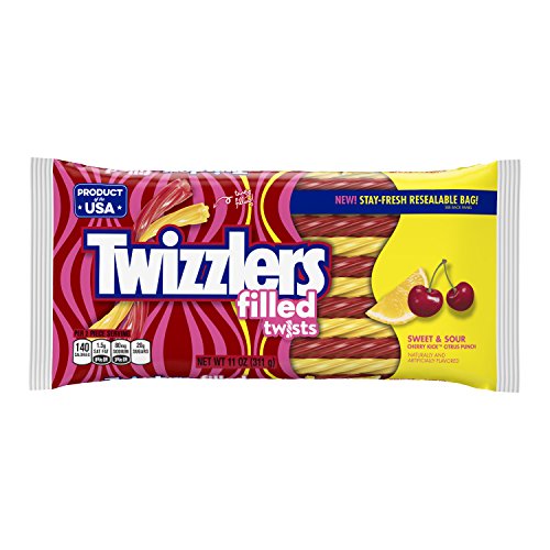 TWIZZLERS Sweet and Sour Filled Twists in Cherry and Citrus Punch Flavors (11-Ounce Bag)