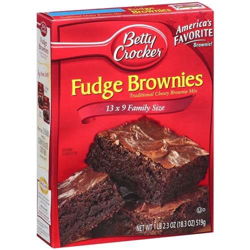 Betty Crocker Brownie Mix, Fudge, Family Size, 18.3 oz (Pack of 12)