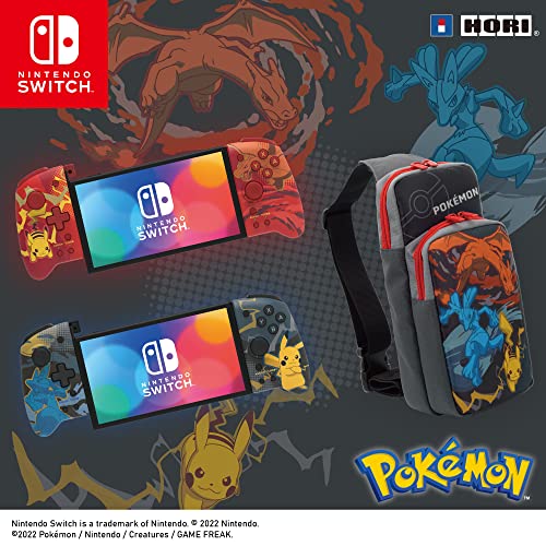 HORI Nintendo Switch Split Pad Pro (Pikachu & Charizard) - Ergonomic Controller for Handheld Mode - Officially Licensed by Nintendo & Pokémon