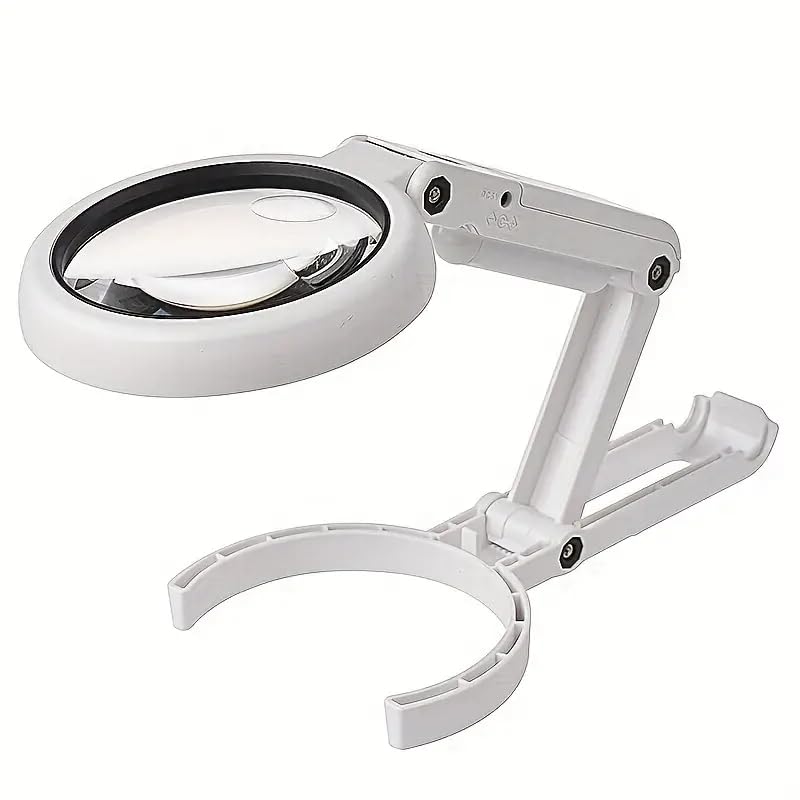 SEDLAV Magnifier Glass Table Lamp Foldable 5X/11X Magnifying Lamp with LED Lights USB Powered Reading, Jewelry, and Task Crafts Magnifier