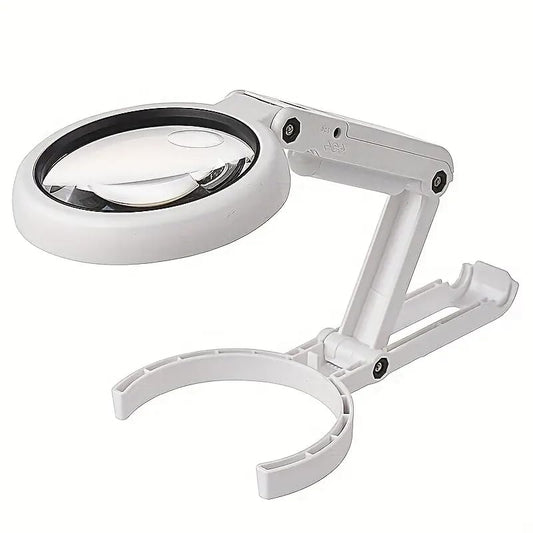 SEDLAV Magnifier Glass Table Lamp Foldable 5X/11X Magnifying Lamp with LED Lights USB Powered Reading, Jewelry, and Task Crafts Magnifier