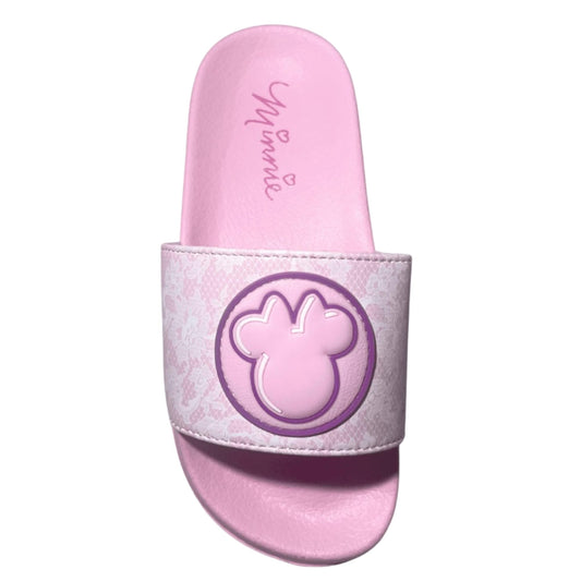 Disney Girls' Minnie Mouse Slide Sandals - Pink- Little & Big Girl Sizes (US Footwear Size System, Little Kid, Numeric, Medium, 2)