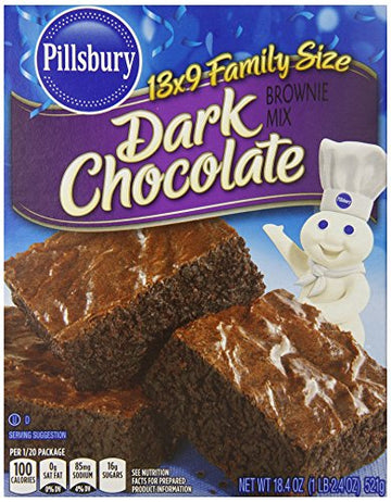 Pillsbury Brownie Mix, Dark Chocolate, 18.4 Ounce