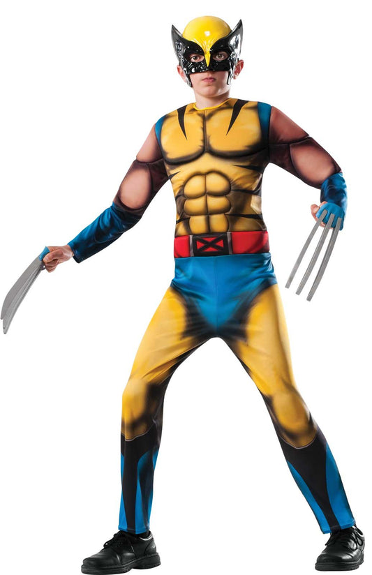 Rubie's Marvel Classic Universe Child's Deluxe Muscle-Chest Wolverine Costume, Large