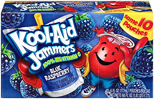 Kool-Aid Blue Raspberry Jammers, 10 Count (Pack of 4)