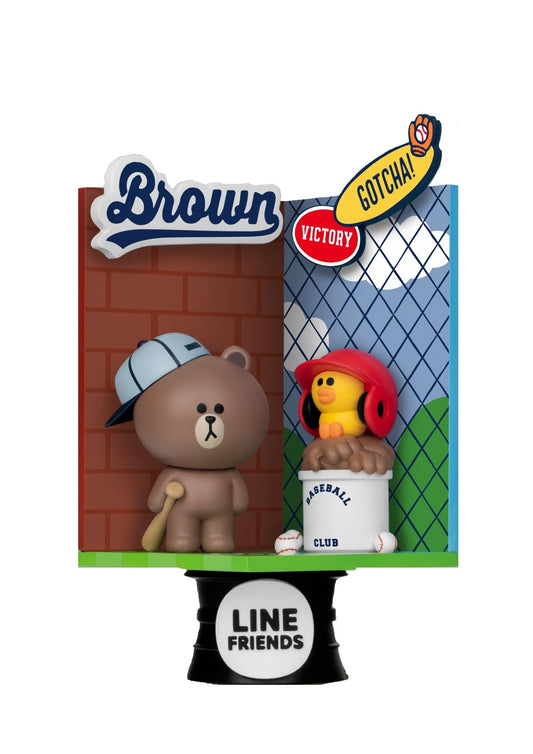 Beast Kingdom Line Friends: Sports Club DS-104 D-Stage Diorama Statue, Multicolor, 6 inches