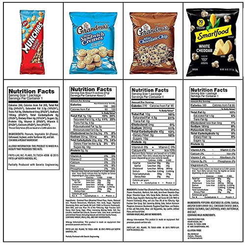 Frito-Lay Sweet & Salty Snacks Variety Box, Mix of Cookies, Crackers, Chips & Nuts, 50 Sweet & Salty Care Package ,50 Count (Pack of 1)