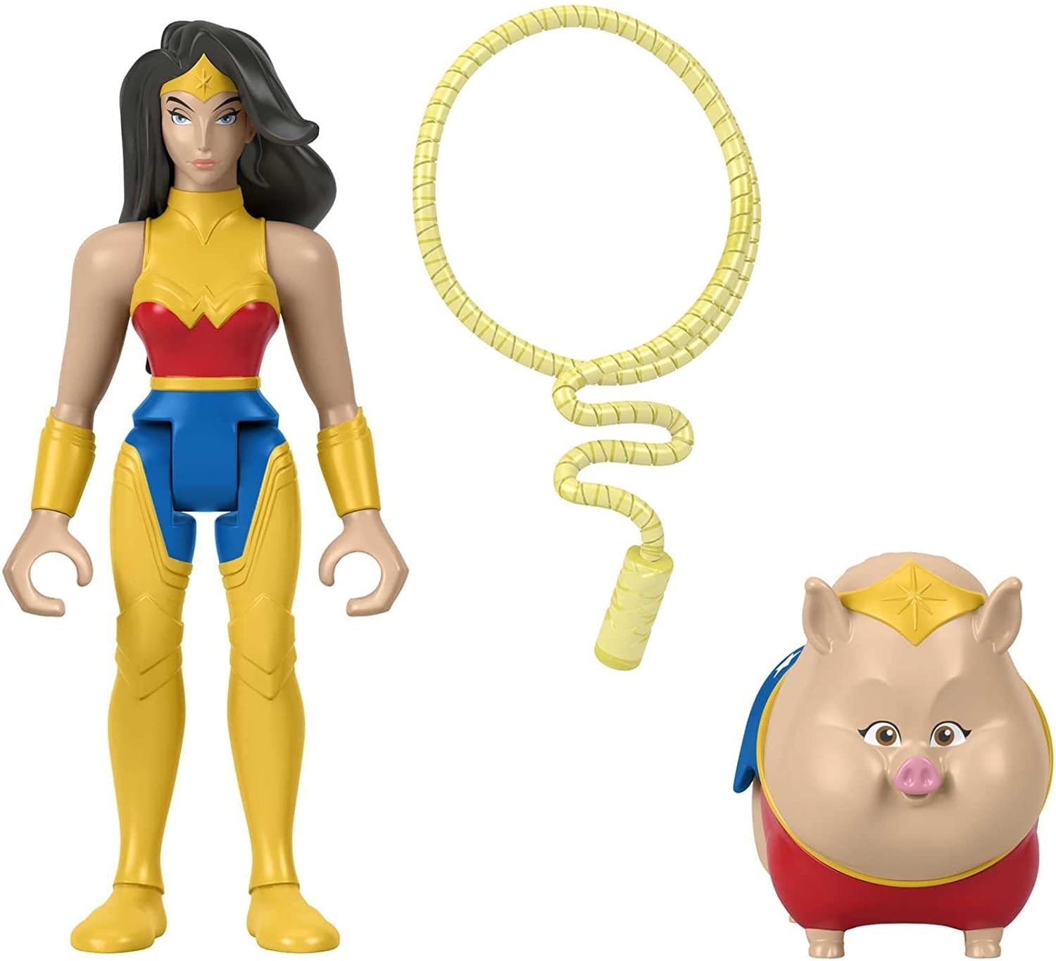 Fisher-Price DC League of Super-Pets Preschool Toys Wonder Woman & PB Poseable Figure & Accessory Set for Kids Ages 3+ Years