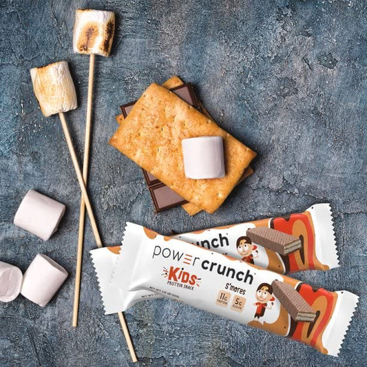 Power Crunch Kids | Protein Energy Snack Wafer Bar - Naturally Flavored, Delicious, Healthy, Designed Specifically for Kids | S'Mores, Pack of (5) Bars, 5 Count (Pack of 1)