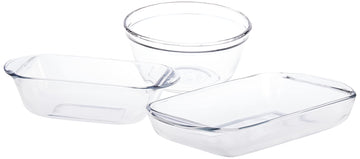 Anchor Hocking Company 4 Piece Glass Bakeware Set. Made in the USA