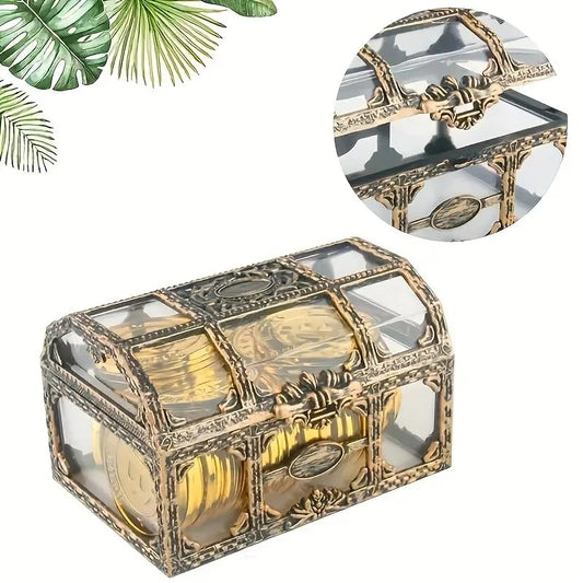 SEDLAV Vintage Private Box - Coin & Jewelry Organizer - Nautical Decor, Wooden Chest, Chocolate Container - Pirate-themed Storage, Ring & Necklace Holder