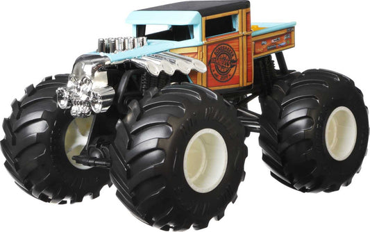 Hot Wheels Monster Trucks 1:24 Scale Vehicles, Collectible Die-Cast Metal Toy Trucks with Giant Wheels & Stylized Chassis, Gift for Kids Ages 3 Years Old & Up