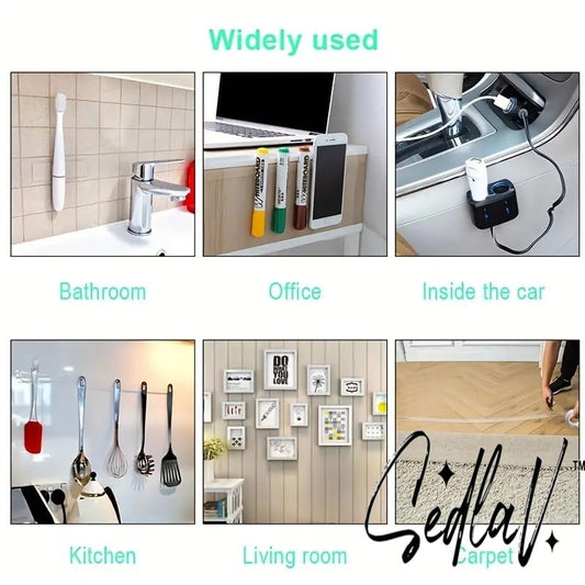 SEDLAV Reusable Transparent Double-Sided Tape - Removable Wall Tape - Strong and Versatile for Home, Kitchen, Office, and Car