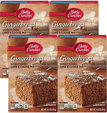 Betty Crocker, Gingerbread Cake & Cookie Mix, 14.5-Ounce Box (Pack of 4) - SET OF 4