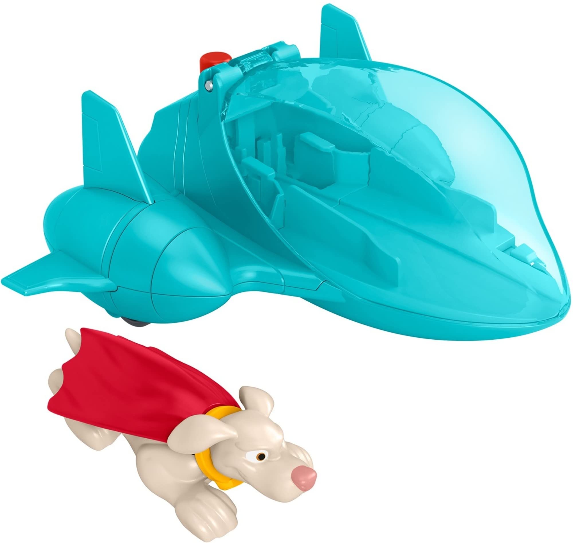 Fisher-Price DC League of Super-Pets Preschool Toy Super Launch Krypto & Invisible Jet Vehicle Set for Kids Ages 3+ Years