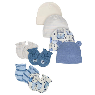 8-Piece Baby Boys' Organic Teddy Gift Set