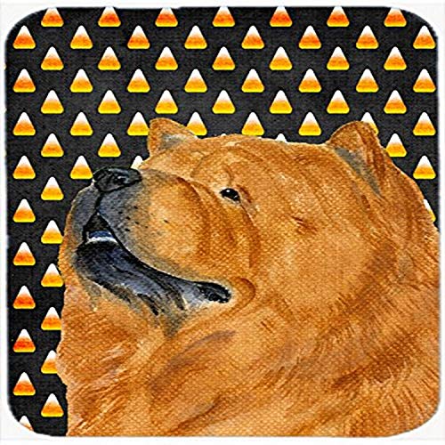 Caroline's Treasures SS4295LCB Chow Chow Candy Corn Halloween Portrait Glass Cutting Board Large Decorative Tempered Glass Kitchen Cutting and Serving Board Large Size Chopping Board