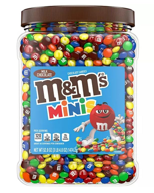 M&M’S Minis Milk Chocolate Candy Resealable Bulk Jar (52 oz.)