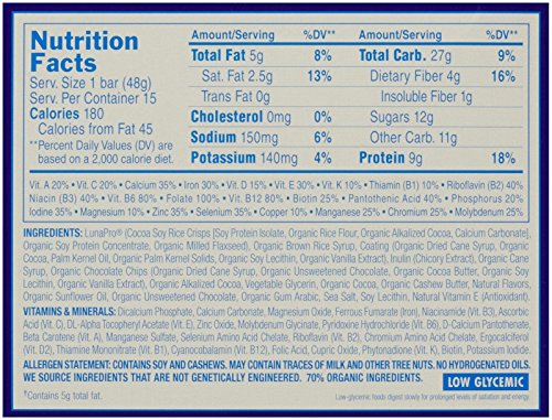 Luna Women's Nutrition Bars - Chocolate Cupcake - 1.7 oz - 15 ct