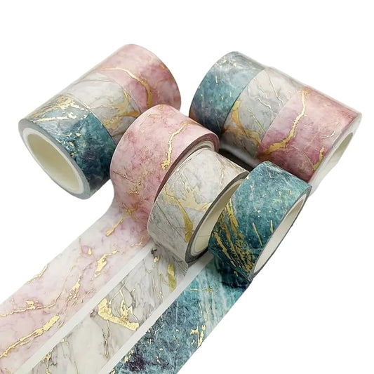 SEDLAV Washi Tape Set - DIY Craft with Cloud Wave Design, Excellent for Scrapbook Decor, Hand Account Stationery, Photo Album - Artistic Bronzed Masking Tape - Creative DIY for Paper Crafts.