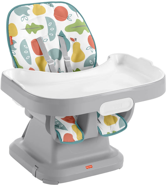 FISHER-PRICE BABY SpaceSaver Simple Clean High Chair Baby to Toddler Portable Dining Seat with Removable Tray Liner, Pearfection (Amazon Exclusive)