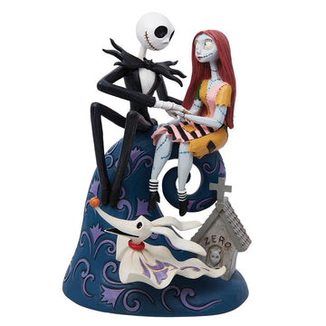 Enesco Jim Shore Disney Traditions Nightmare Before Christmas Jack, Sally & Zero on Hill