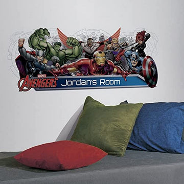 RoomMates RMK2240GM Marvel Avengers Assemble Personalized Headboard Peel and Stick Wall Decals