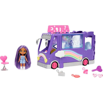 Barbie Sets, Barbie Extra Mini Minis Vehicle Playset with Doll, Expandable Tour Bus, Clothes and Accessories