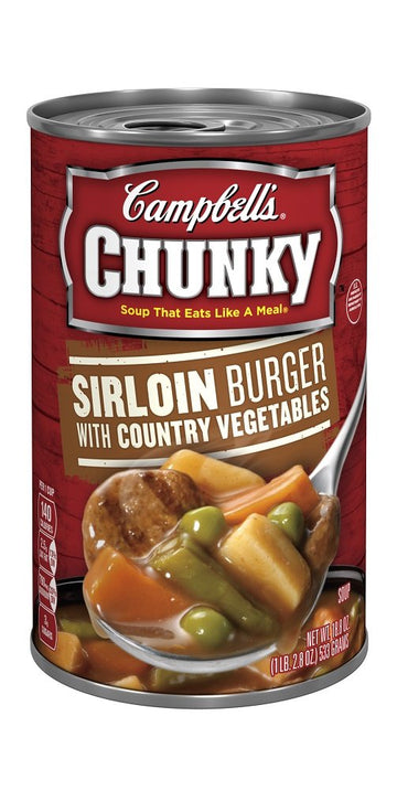 Campbell's Chunky Healthy Request Soup, Sirloin Burger with Country Vegetables, 18.8 Oz. (Pack Of. 8)