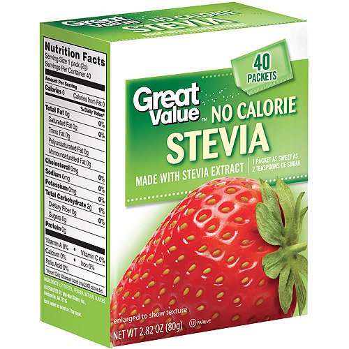 Equate Zero Calorie Sweetener Packets, 40ct