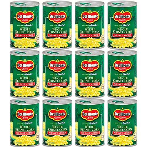 Del Monte Whole Kernel Corn, No Salt Added 15.25oz - 12 Pack
