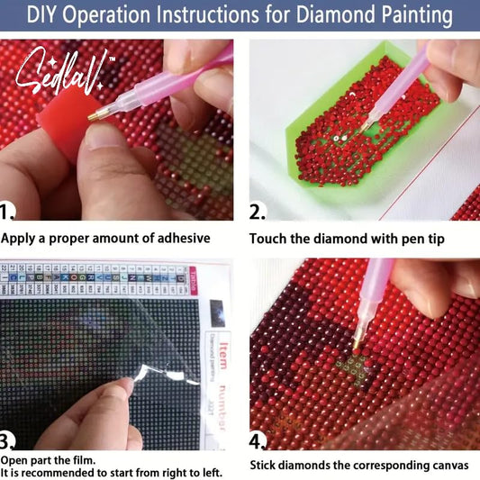SEDLAV Diamond Painting Kit - Unleash Your Creativity with this Comprehensive DIY Gemstone Art and Craft Kit for Adults and Kids - Create Stunning Mosaic Masterpieces with Precision and Relaxing Craft