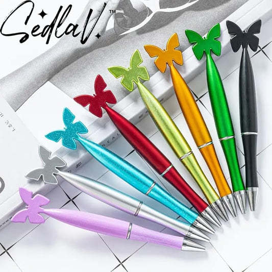 SEDLAV Fluttering Elegance: Rotary Butterfly Ballpoint Pen - A Creative Signature and Business Writing Instrument