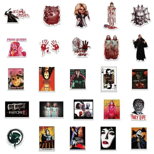 SEDLAV Spooky Halloween Puffy Stickers Set - Horror Movie, Thriller Characters