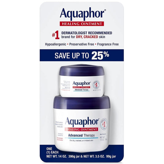 Aquaphor Advanced Therapy Healing Ointment 14 Ounce + 3.5 Ounce