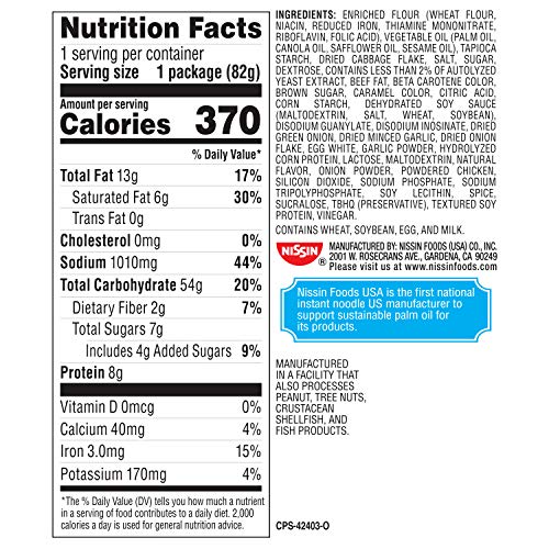 Nissin Cup Noodles Stir Fry, Korean BBQ, 2.89 Ounce (Pack of 6)