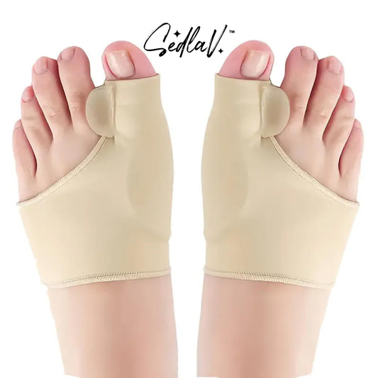 SEDLAV 2 Pcs Nylon Bunion Corrector & Toe Straightener for Pain Relief - Enhanced Foot Guard with Cushion Support, Protective Gel Pad, Reduces Friction & Walking Pressure - Suitable All Seasons