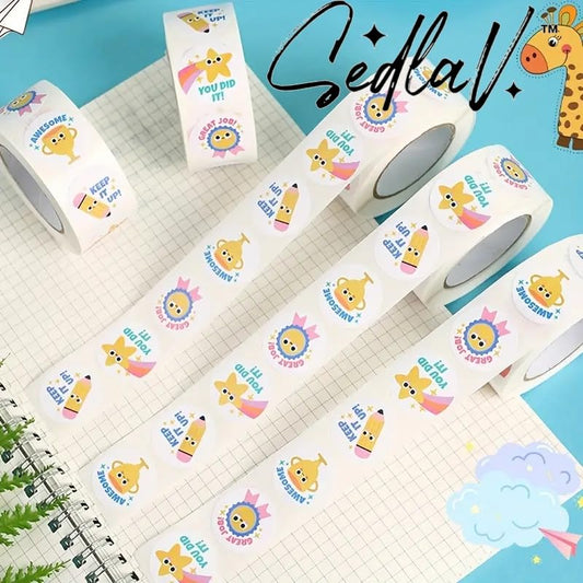 SEDLAV Incentive Stickers for Kids 1000 PCS Animal Reward Stickers with 1 Inch 8 Different Designs Encouraging, Potty Training, Motivational Stickers