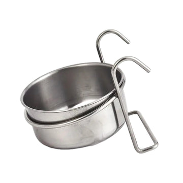 SEDLAV Premium Stainless Steel Bird Bowls - Hanging, Fixed, and Clamp-On Options for Parrots, Chickens, Pigeons, and Small Animals - Durable Metal Feeders and Water Bowls for Bird Supplies