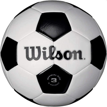 WILSON Traditional Soccer Ball - Size 5, Black/White