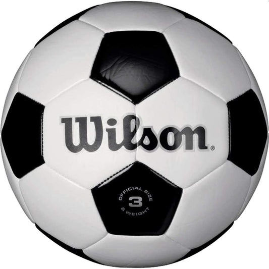 WILSON Traditional Soccer Ball - Size 5, Black/White