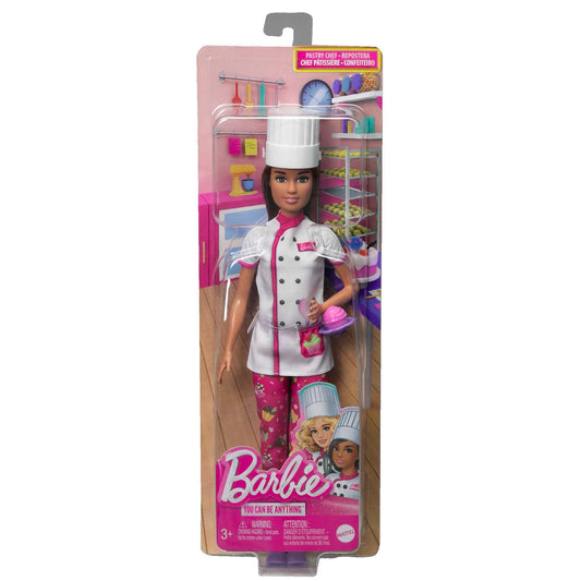 Barbie Doll & Accessories, Career Pastry Chef Doll with Hat, and Cake Slice