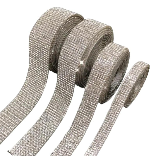 SEDLAV 35.43-Inch Self-Adhesive Crystal Rhinestone Sticker Diamond Ribbon DIY Sticker for Arts and Crafts Great for Car Phone and Camera Decoration