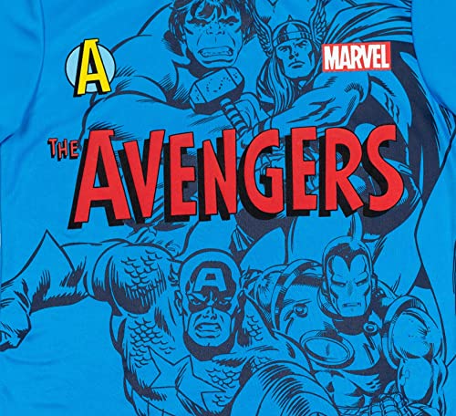 Marvel Avengers Big Boys Short Sleeve T-Shirt Mesh Shorts Set Blue/Grey 14-16