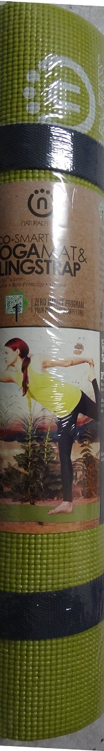 Natural Fitness ECO-Smart YOGAMAT & SLINGSTRAP Color Green