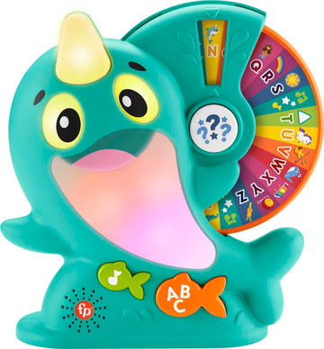 Fisher-Price Linkimals Toddler Toy Learning Narwhal with Interactive Lights Music & Educational Games for Ages 18+ Months (Amazon Exclusive)