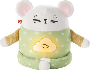 Fisher-Price Baby Sound Machine Meditation Mouse Plush Baby Toy with Light & Music for Toddlers & Preschoolers Ages 2-5 Years