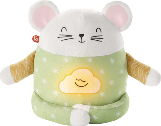 Fisher-Price Baby Sound Machine Meditation Mouse Plush Baby Toy with Light & Music for Toddlers & Preschoolers Ages 2-5 Years