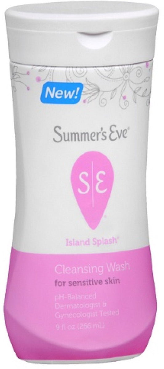 Summer's Eve Cleansing Wash for Sensitive Skin, Island Splash 9 oz (Pack of 8)